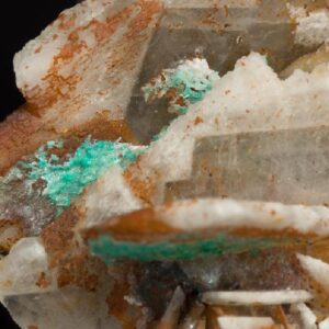 Barite with Dioptase